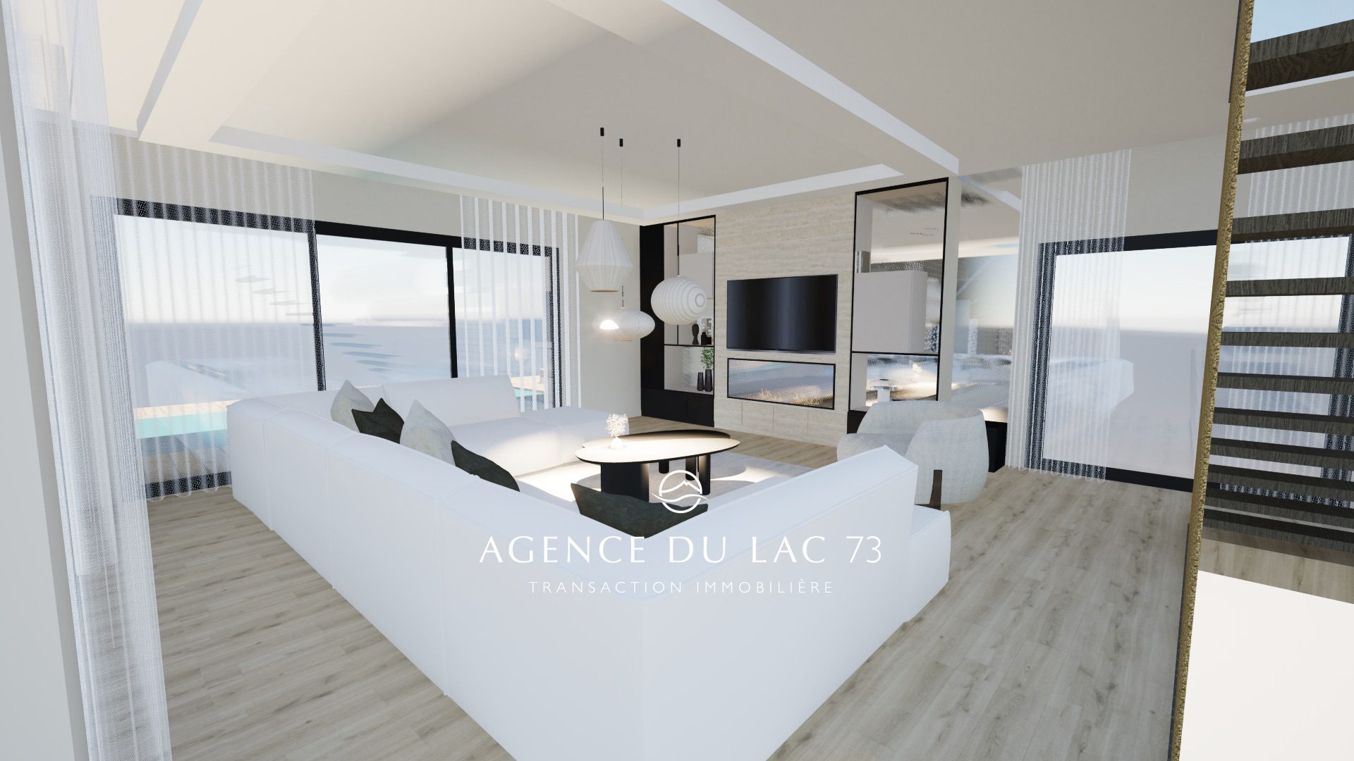 Agence du Lac 73-immobilier de luxe en Savoie. Vente villa haut de gamme sur Monterminod à Saint Alban leysse