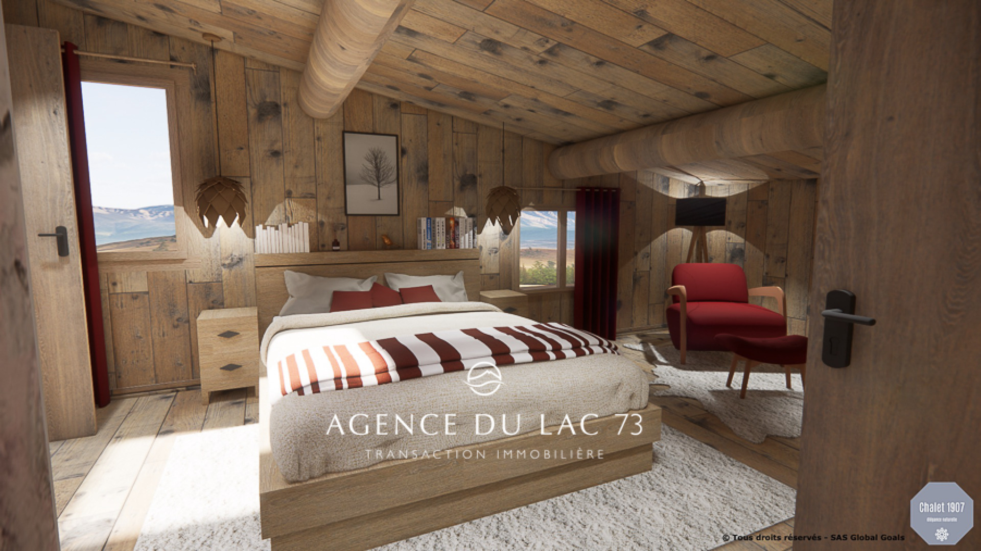 Agence du Lac 73-immobilier de luxe en Savoie. Chalet rénové à Praz sur Arly