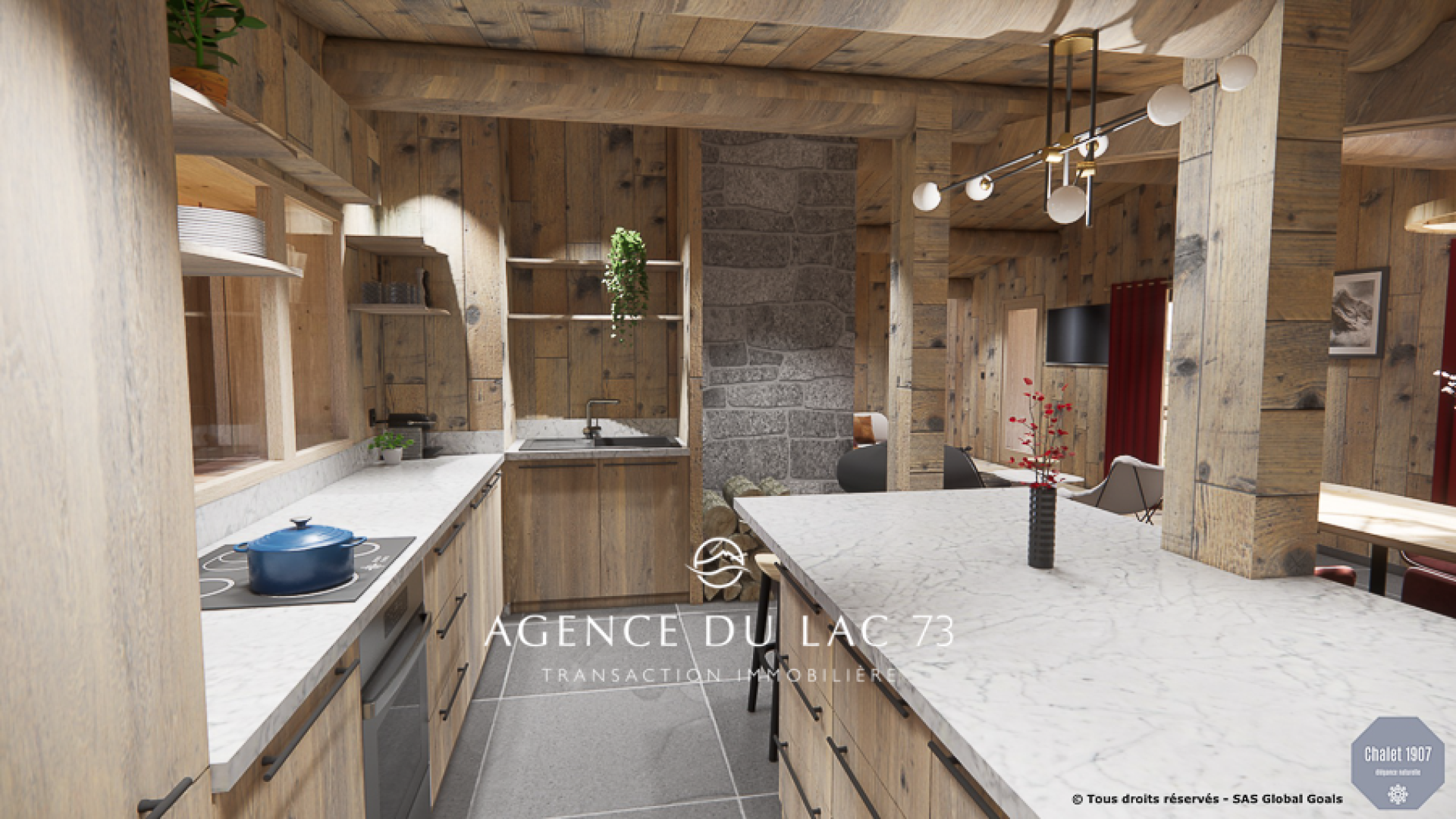 Agence du Lac 73-immobilier de luxe en Savoie. Chalet rénové à Praz sur Arly