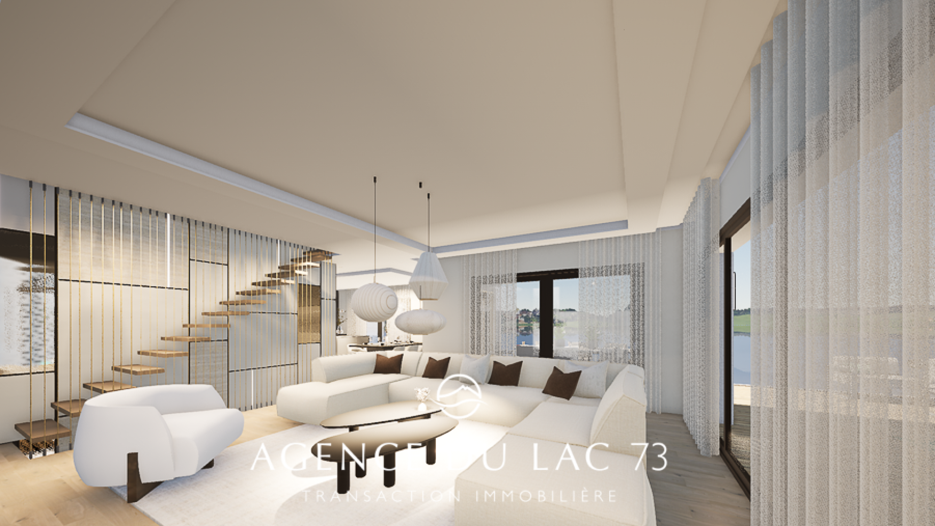 Agence du Lac 73-immobilier de luxe en Savoie. Vente villa haut de gamme sur Monterminod à Saint Alban leysse